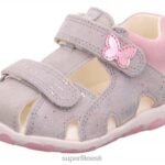 Superfit beebid fanni - takjakinnitusega sandaal 6TFB8229 sandaalid helehall/roosa