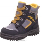 Superfit beebid husky1 - nööriga saabas 6TFB8458 saapad hall/kollane