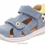 Superfit beebid kimalane - takjakinnitusega sandaal 6TFB8195 sandaalid sinine/kollane