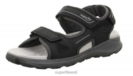 Superfit väikelapsed criss cross - sandaal takjakinnitusega 6TFB8623 sandaalid must/helehall