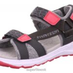 Superfit väikelapsed criss cross - sandaal takjakinnitusega 6TFB8663 sandaalid hall/roosa