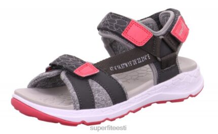 Superfit väikelapsed criss cross - sandaal takjakinnitusega 6TFB8663 sandaalid hall/roosa