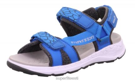 Superfit väikelapsed criss cross - sandaal takjakinnitusega 6TFB8665 sandaalid sinine/hall