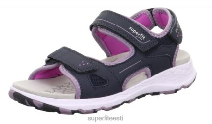 Superfit väikelapsed criss cross - sandaal takjakinnitusega 6TFB8670 sandaalid sinine/lilla