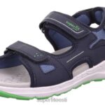 Superfit väikelapsed criss cross - sandaal takjakinnitusega 6TFB8682 sandaalid sinine Roheline