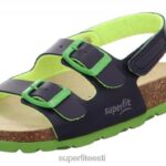 Superfit väikelapsed fussbettpantoffel - pandlaga sandaal 6TFB8587 sandaalid sinine Roheline