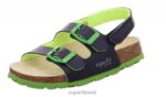 Superfit väikelapsed fussbettpantoffel - pandlaga sandaal 6TFB8587 sandaalid sinine Roheline