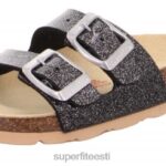 Superfit väikelapsed fussbettpantoffel - pandlaga suss 6TFB8569 sussid must/hõbedane