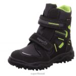 Superfit väikelapsed husky - takjakinnitusega saabas 6TFB8725 saapad must/roheline