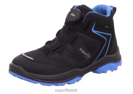 Superfit väikelapsed jupiter - boa fit süsteemiga saabas 6TFB8903 saapad must/helesinine