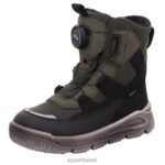 Superfit väikelapsed mars - boa fit süsteemiga saabas 6TFB8691 saapad must/roheline